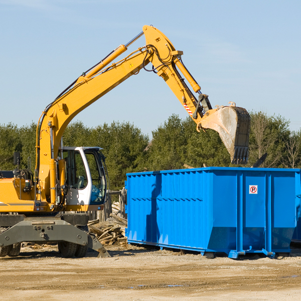 are there any restrictions on where a residential dumpster can be placed in Harman